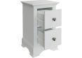 Tilly White 2Drw Bedside Cabinet Only