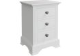 Tilly White 3Drw Large Bedside Cabinet Only