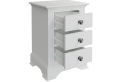 Tilly White 3Drw Large Bedside Cabinet Only