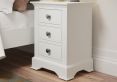 Tilly White 3Drw Large Bedside Cabinet Only