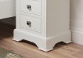 Tilly White 3Drw Large Bedside Cabinet Only