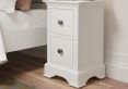 Tilly White 2Drw Bedside Cabinet Only