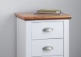 Verona White 3 Drawer Bedside Only