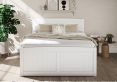 Maxistore 6 Door White Wooden Storage Double Bed Frame