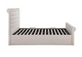 Chesterfield Off White Upholstered Ottoman Double Bed Frame Only