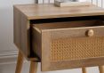 Frances Rattan Oak Finish 1 Drawer Bedside