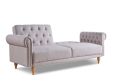 Chesterfield Natural Upholstered Sofa Bed