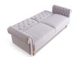 Chesterfield Natural Upholstered Sofa Bed