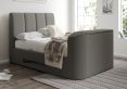 Copenhagen Upholstered Ottoman TV Bed Foley Grey - King Size Bed Frame Only