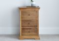 Toulon Oak 3 Drawer Bedside Only