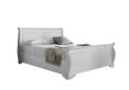 Toulon Wooden Sleigh Bed - White - King Size Bed Frame Only