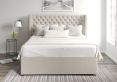 Bella Ottoman Double Trebla Flax Headboard & Base