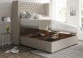 Emma Ottoman Double Trebla Flax Headboard & Base