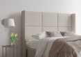 Jane Ottoman Double Trebla Flax Headboard & Base Only