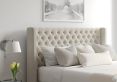Bella Ottoman Double Trebla Flax Headboard & Base