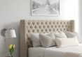 Bella Ottoman Double Trebla Stone Headboard & Base