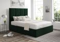 Turin Hugo Bottle Green Upholstered Ottoman Compact Double Bed Frame Only