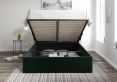 Turin Hugo Bottle Green Upholstered Ottoman Single Bed Frame Only