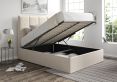 Turin Hugo Ivory Upholstered Ottoman Compact Double Bed Frame Only