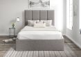 Turin Trebla Charcoal Upholstered Ottoman Double Bed Frame Only