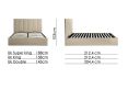 Valencia Stone King Size Ottoman Bed Frame