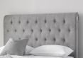 Valencia Upholstered Sleigh Bed - Steel Grey