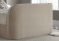 Vancouver Winged Upholstered Ottoman TV Bed Stone Velvet - King Size Bed Frame Only