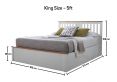 Verona Ottoman Bed - White - King Size Bed Frame Only