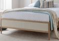 Versailles Oak Upholstered Bed - Double Bed Frame Only