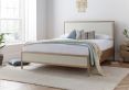 Versailles Oak Upholstered Bed - King Bed Frame Only