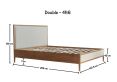 Versailles Oak Upholstered Bed - Double Bed Frame Only