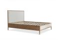 Versailles Oak Upholstered Bed - Double Bed Frame Only