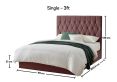 Waldorf Pink Upholstered Ottoman Storage Single Bed Frame Only