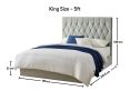 Waldorf Silver Grey Upholstered Ottoman Storage King Size Bed Frame Only