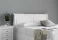 Toulon Wooden Sleigh Bed - White - King Size Bed Frame Only