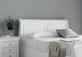 Toulon Wooden Sleigh Bed - White - Double Bed Frame Only