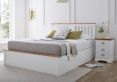 Verona Ottoman Bed - White - King Size Bed Frame Only