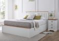 Verona Ottoman Bed - White - King Size Bed Frame Only