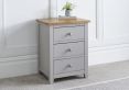 Wilmslow Light Grey 3 Drawer Bedside Only