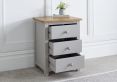 Wilmslow Light Grey 3 Drawer Bedside Only