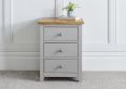 Wilmslow Light Grey 3 Drawer Bedside Only