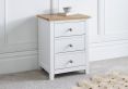 Wilmslow White 3 Drawer Bedside Only