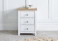 Wilmslow White 3 Drawer Bedside Only