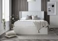 Wilson Cream Upholstered Ottoman Double Bed Frame