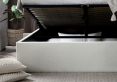 Wilson Cream Upholstered Ottoman King Size Bed Frame