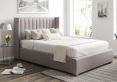 Essentials Winged Grey Ottoman King Size Bed Frame