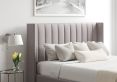 Essentials Winged Grey Ottoman King Size Bed Frame