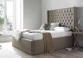 Islington Shetland Nickel Upholstered Ottoman Compact Double Bed Frame Only
