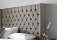 Islington Silver Glitz Upholstered Ottoman Super King Size Bed Frame Only
