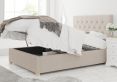 York Ottoman Eire Linen Off White Double Bed Frame Only